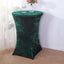 Crushed Velvet Spandex 30" Round Cocktail Table Cover Hunter Emerald Green Smooth Highboy Tablecloth
