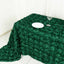 Satin 90"x132" Rectangle Tablecloth Hunter Emerald Green - Grandiose 3D Rosette Seamless Table Cover