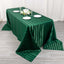 Satin Striped 90"x132" Rectangular Tablecloth Hunter Emerald Green - Seamless Silky Smooth Table Cover