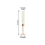 2-Pack Gold Metal Taper Candlestick Holders, Clear Glass Hurricane Candle Stands With Chimney Candle Shades 16"