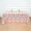 Sequin 90"x132" Rectangle Tablecloth Rose Gold - Seamless Diamond Table Cover