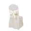 10-Pack Polyester Slip-On Banquet Chair Covers with Attached Sashes â€“ Ivory Reusable Stain-Resistant Covers for Wedding & Event Decor