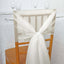 5 Pack Chiffon Chair Sashes Ivory - Soft & Lightweight Designer Chair Bows 22"x78"