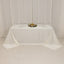 Lamour Satin 90"x132" Rectangle Tablecloth Ivory - Soft & Silk-Like Seamless Table Cover