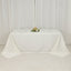 Fire Retardant Premium Polyester 90"x132" Rectangular Tablecloth Ivory - High-Performance Seamless Table Cover