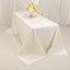 Cotton Blend 90"x132" Rectangle Tablecloth Ivory - Seamless Wrinkle-Resistant Table Cover