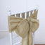5 Pack Jute Faux Burlap 6"x108" Chair Sashes Natural - Boho Chic Linen Decor