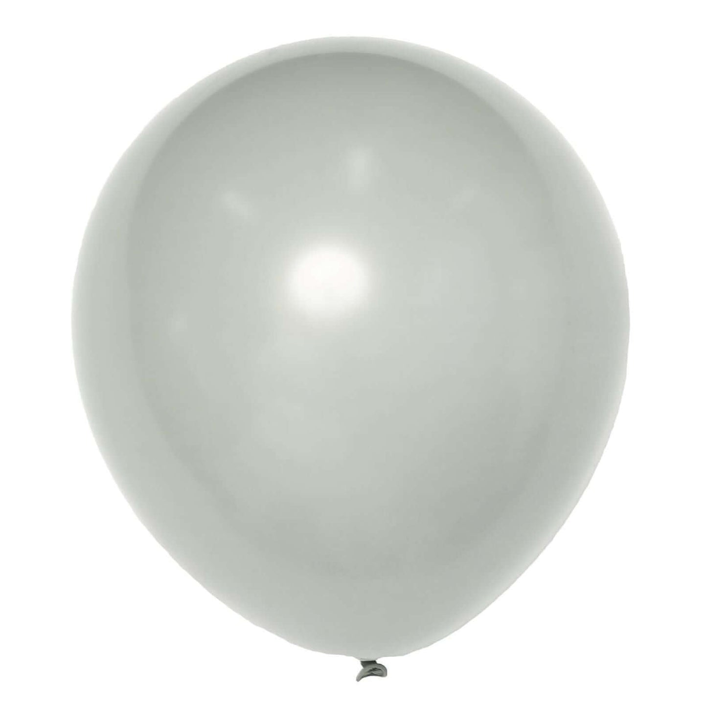 10 Pack 18" Matte Pastel Silver Helium or Air Latex Party Balloons