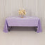 Lamour Satin 60"x126" Rectangle Tablecloth Lavender Lilac - Soft & Silk-Like Table Cover