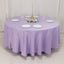 Lamour Satin 108" Round Tablecloth Lavender Lilac - Durable & Silk-Like Table Cover