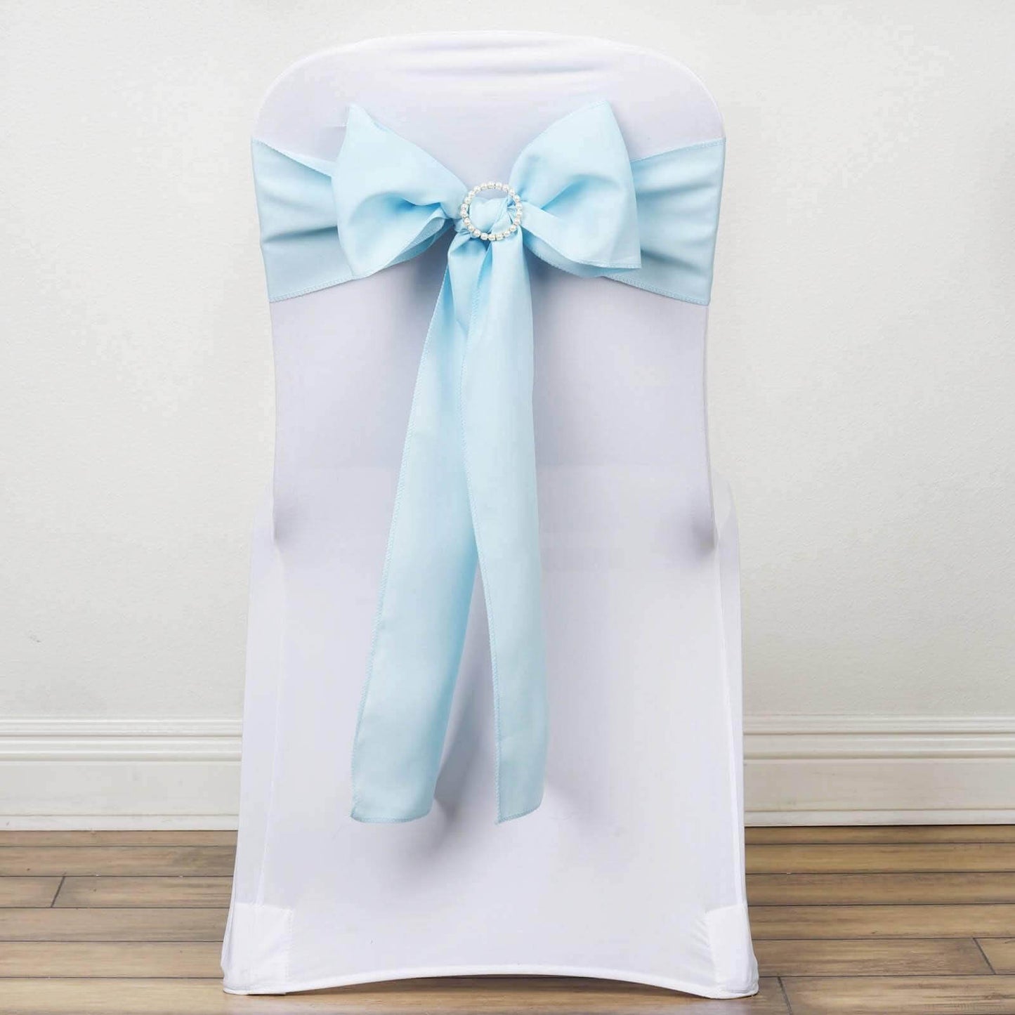 5 Pack Polyester Chair Sashes Light Blue 6"x108"