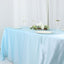 Satin Rectangular 90"x132" Tablecloth Light Blue - Seamless Table Cover
