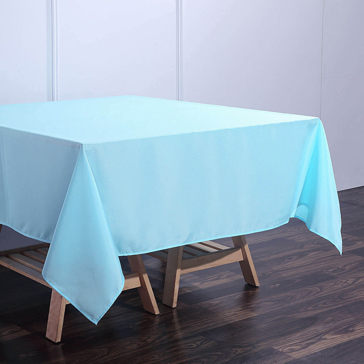 Polyester Square 70"x70" Tablecloth Light Blue - Wrinkle-Resistant & Durable Table Cover