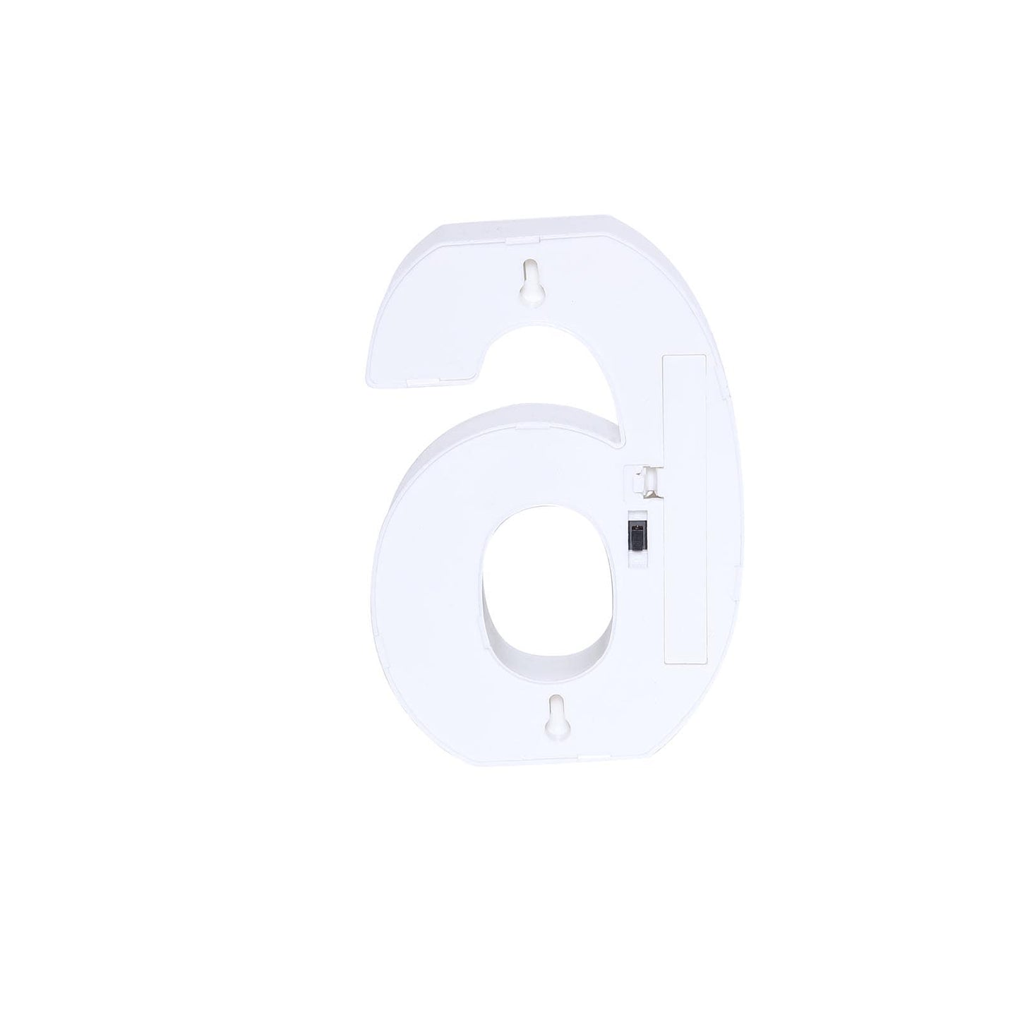 3D Marquee Number "6" Warm White 6 LED Lights Gold - Stylish Light-Up Accent for Events 6"