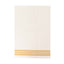 20 Pack Linen-Like Paper 8"x4" Napkins White With Gold Lines - Soft Hygienic Airlaid Guest Towels
