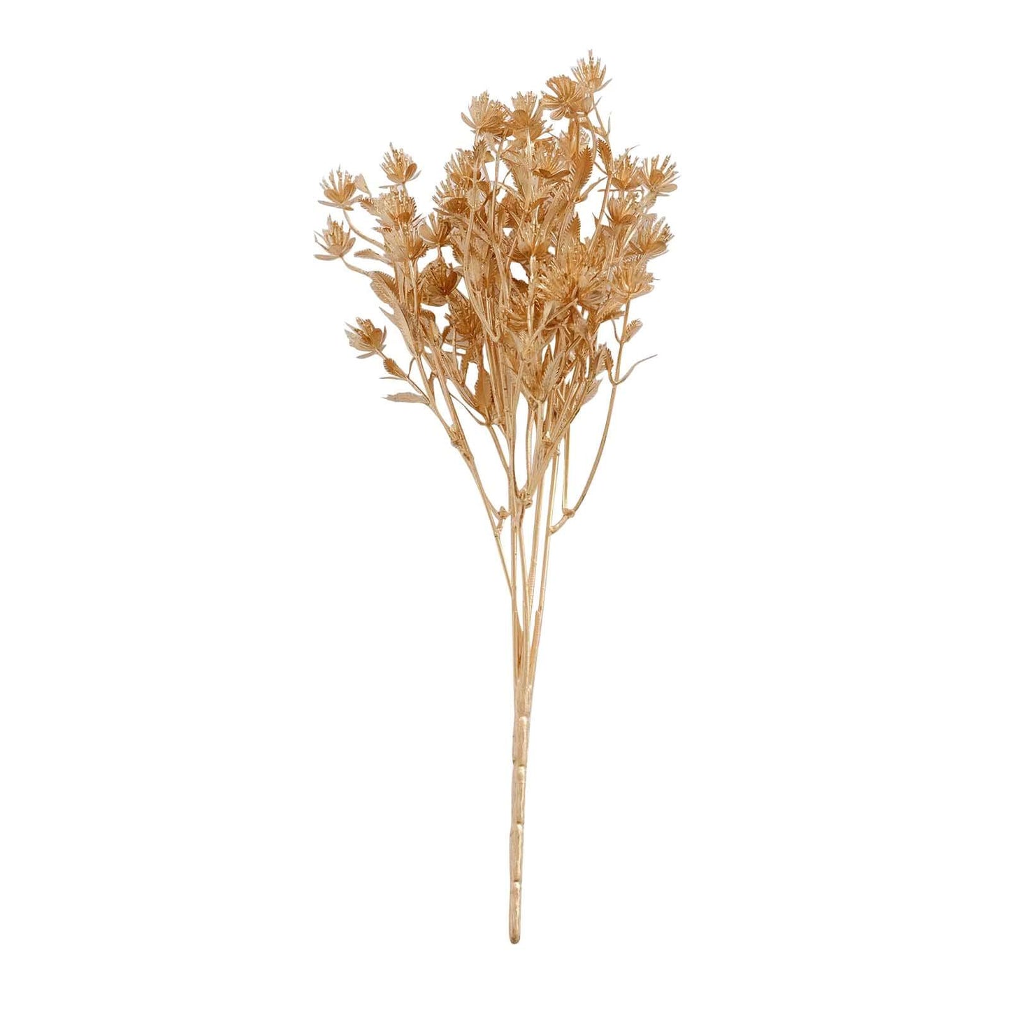 4-Pack Artificial Baby's Breath Flower Bouquet Metallic Gold for Event Decor & Centerpieces 13"