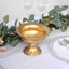 2-Pack Metal Pedestal Flower Vases Wine Goblet Style Gold - Antique Mini Compote Vase for Refined Wedding Centerpieces 4"