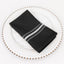 10 Pack Premium Spun Polyester 18"x22" Napkins Black/White Bistro Style - Highly Absorbent Cotton-Like Feel Cloth Napkins