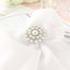 4 Pack Pearl And Diamond Rhinestone Silver Metal Napkin Rings, Decorative Napkin Buckle Holders