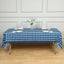 5-Pack Plastic Table Covers Navy Blue Checkered Rectangle - Durable PVC Disposable Covers for Events 54"x108"