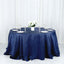 Taffeta 132" Round Tablecloth Navy Blue - Seamless Accordion Crinkle Table Cover