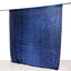Navy Blue Crushed Velvet Backdrop Curtain â€“ 8ft x 8ft Event Drape with Rod Pocket, Privacy Panel for Photo Booths & Events