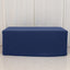 Premium Polyester 6ft Rectangle Tablecloth Navy Blue Durable Fitted 220GSM Table Cover