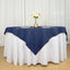 Premium Polyester 70"x70" Table Overlay Square Tablecloth Navy Blue 220GSM Wrinkle-Resistant Table Cover