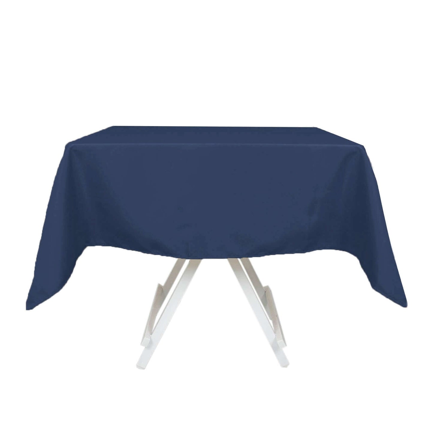 Premium Polyester 54"x54" Square Tablecloth Navy Blue - Stain and Wrinkle-Resistant 220GSM Table Cover
