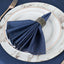 5 Pack Polyester 17"x17" Napkins Dark Denim Blue in Faux Denim Style Dinner Napkins for Casual Gatherings & Themed Events