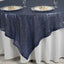 Sequin 90"x90" Table Overlay Square Tablecloth Navy Blue - Sparkly Table Cover