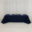 Fire Retardant Premium Polyester 90"x156" Rectangular Tablecloth Navy Blue - High-Performance Seamless Table Cover