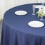 Premium Polyester 120" Round Tablecloth Navy Blue - Seamless 220GSM Wrinkle-Resistant Table Cover
