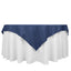Premium Polyester 54"x54" Table Overlay Square Tablecloth Navy Blue - Stain and Wrinkle-Resistant 220GSM Table Topper