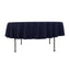 Cotton Blend 90" Round Tablecloth Navy Blue - Wrinkle-Resistant Table Cover