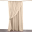 Nude Chiffon Polyester Event Curtain Drapes, Dual Layer Divider Backdrop Curtain Panels with Rod Pockets - 10ftx10ft