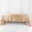 Satin Rectangular 60"x126" Tablecloth Nude - Smooth and Lustrous Table Cover