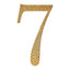 Decorative Rhinestone Number "7" Stickers, Glitter Adhesive Craft Numbers Gold DIY Sparkle Embellishments 4"