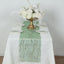 5 Pack Organza 12"x108" Table Runners Hunter Emerald Green - Gold Wave Design