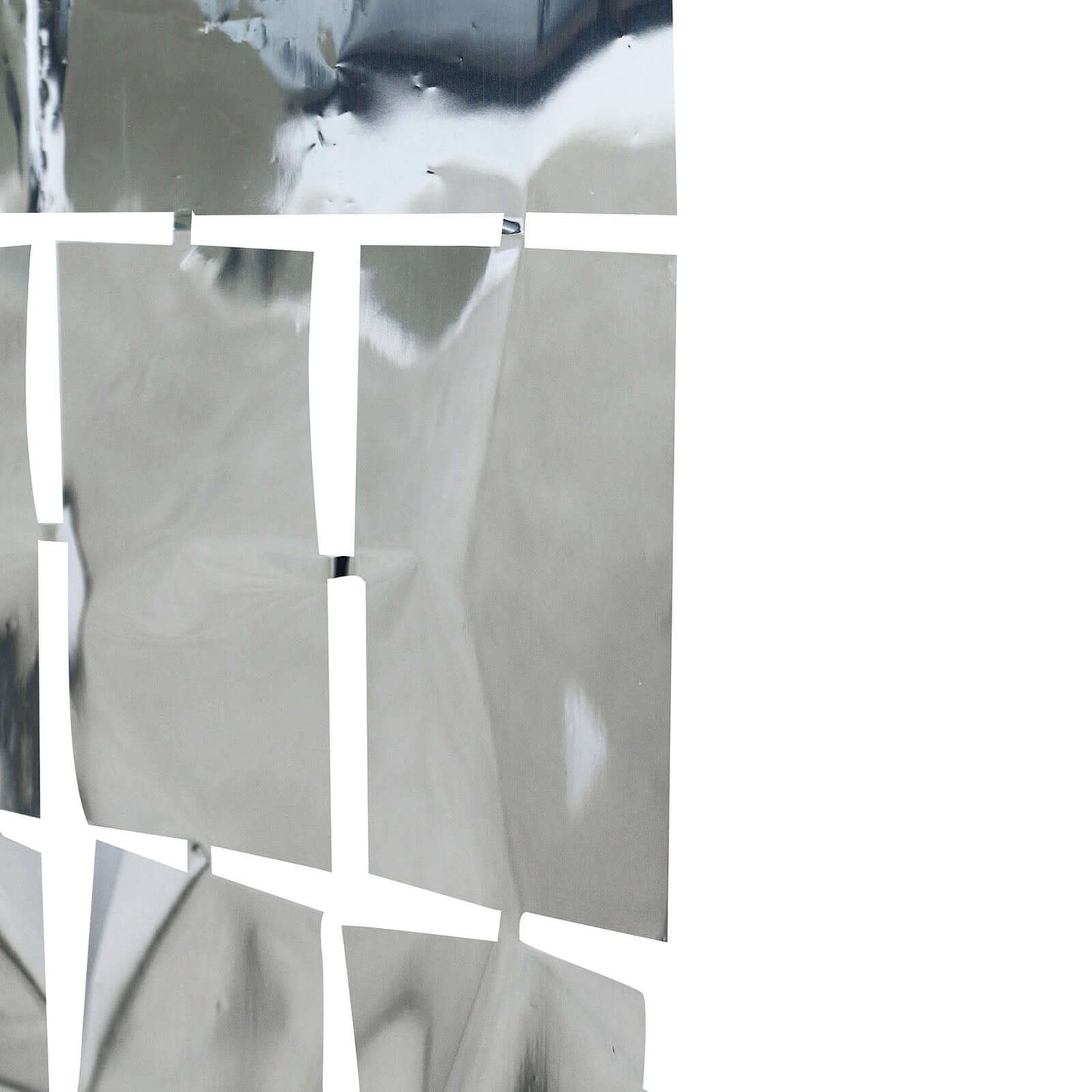 Shiny Silver Metallic Foil Rectangle Curtain Party Backdrop Door Window Curtain - 3ftx6.5ft