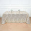 Sequin 90"x132" Rectangle Tablecloth Champagne - Seamless Diamond Design Table Cover