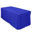 Fitted Polyester 72"x30" Rectangle Tablecloth Royal Blue - Durable and Easy to Maintain Table Cover