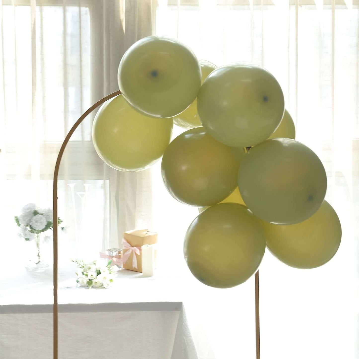25 Pack 12" Matte Pastel Olive Green Helium Air Latex Party Balloons