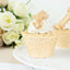 25-Pack Paper Cupcake Wrappers Lace Laser Cut Design Ivory - Muffin Baking Cup Trays for Events