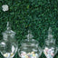 Set of 3 Glass Candy Jars Pedestal Apothecary Design Clear with Snap-On Lids - Stylish Party Favor Containers 10"/12"/14"
