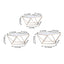 Set of 3 Metal Cake Dessert Stands Geometric Stackable Design Gold with Square Glass Top - Pedestal Display Centerpieces