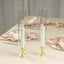2-Pack Glass Pillar Hurricane Candle Shades - Clear Chimney Tube with 2.25" Wide Open Ends 14"