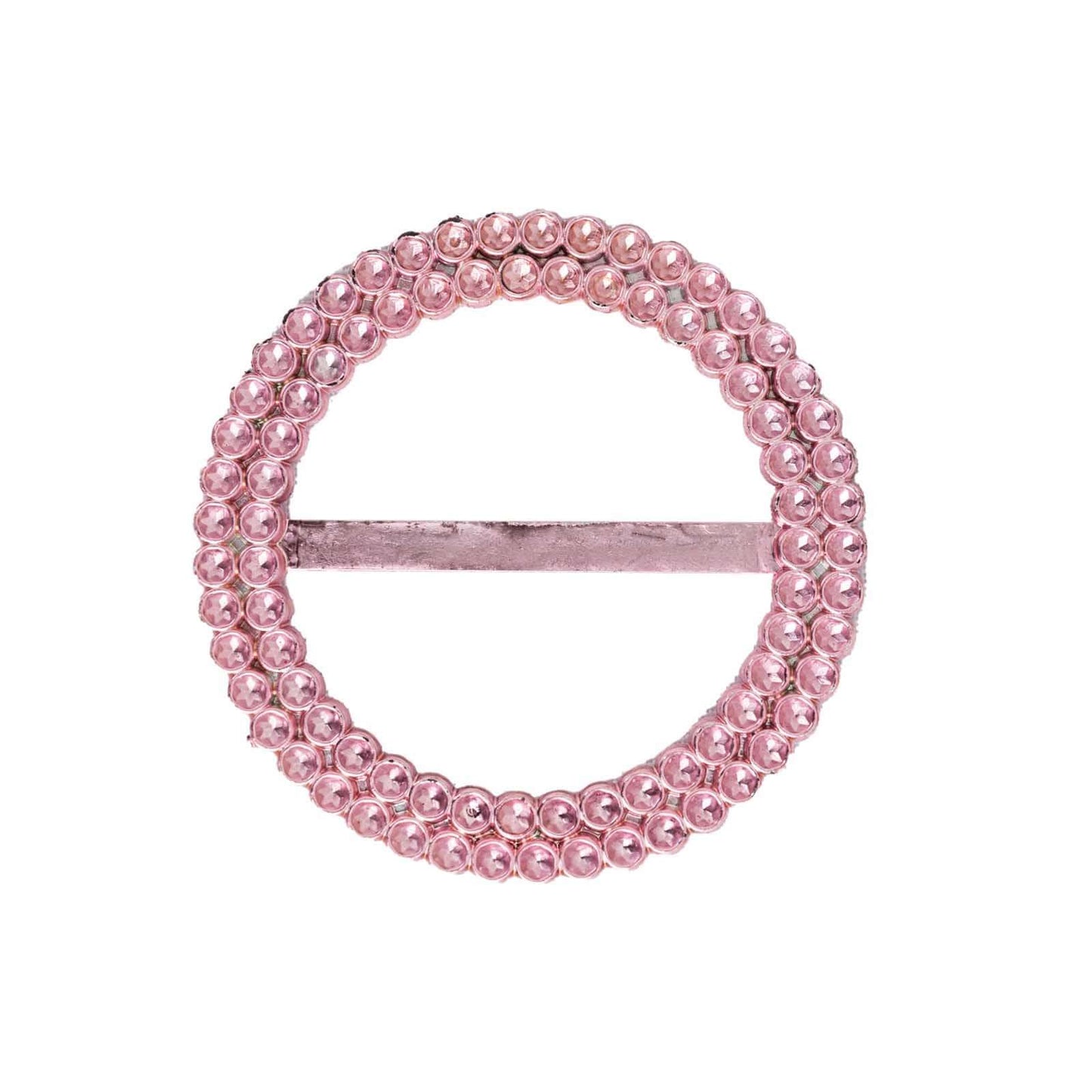 20 Pack Diamond Round Chair Sash Band Buckle Pins Pink - Timeless Rhinestone Napkin Rings 2.5"