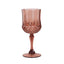 6-Pack Plastic Cocktail Goblets Dusty Rose Transparent Crystal Cut - Shatterproof Drinkware 8oz