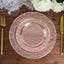 10-Pack Plastic 10" Round Dinner Plates in Blush Hammered Design with Gold Rim - Disposable Party Plates for Chic Banquets & Special Occasions